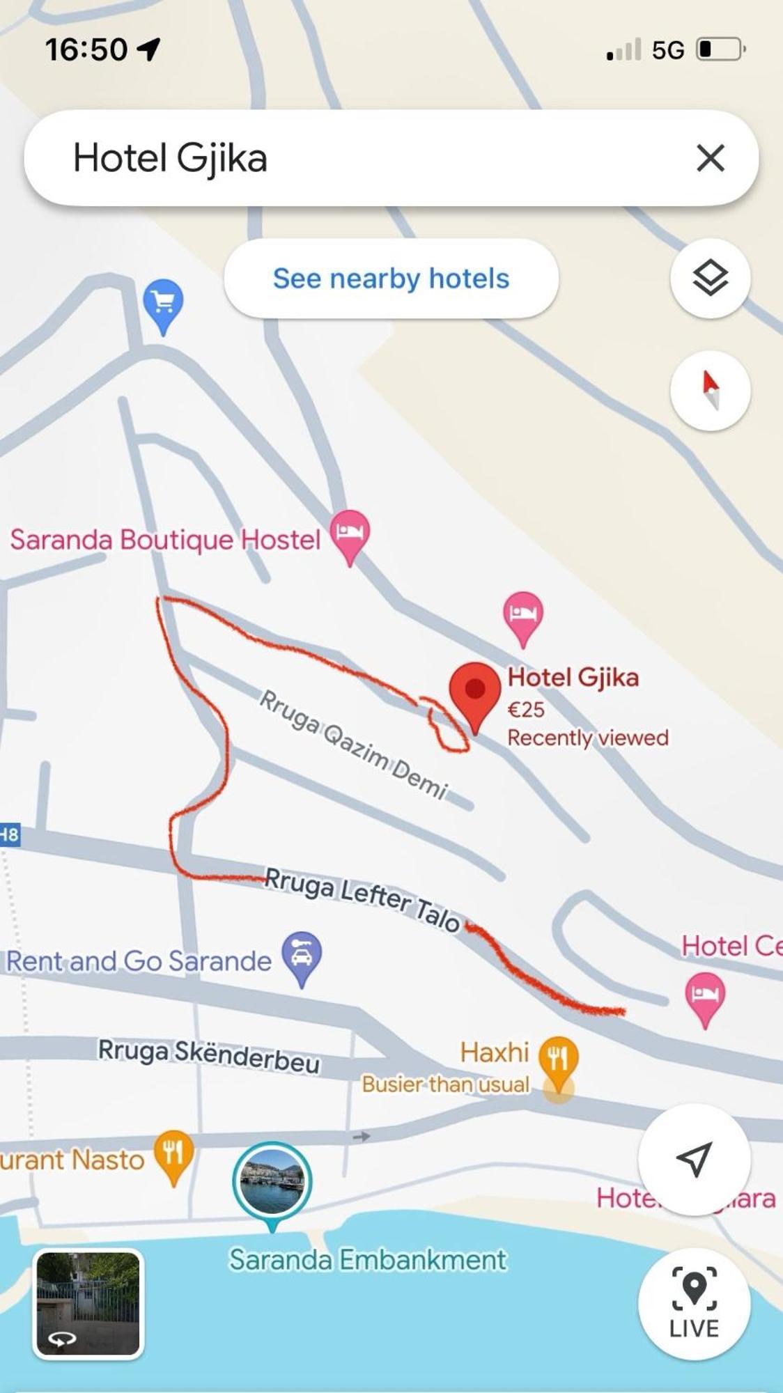 Hotel Gjika Sarande Ngoại thất bức ảnh